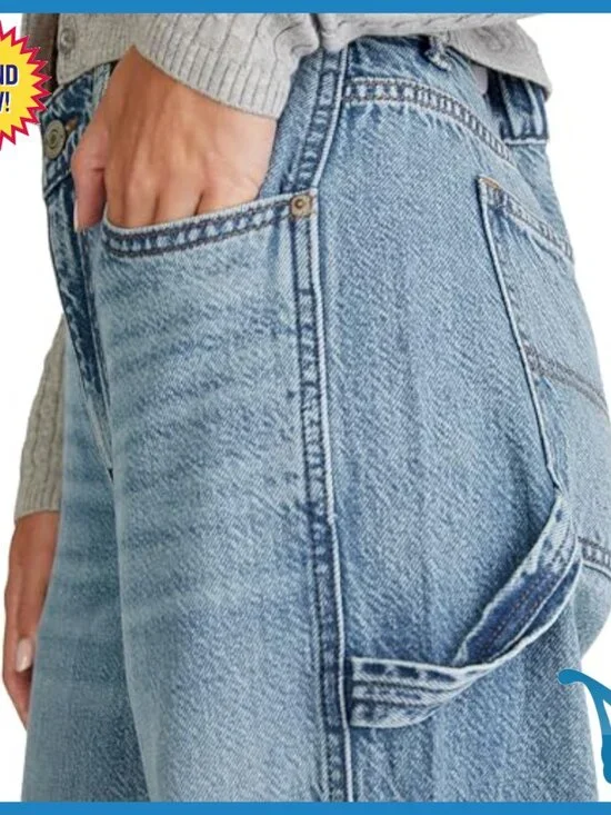 Baggy Carpenter Jeans, Low Rise, 90s Grunge Style, TENCEL Lyocell - Picture 3 of 4